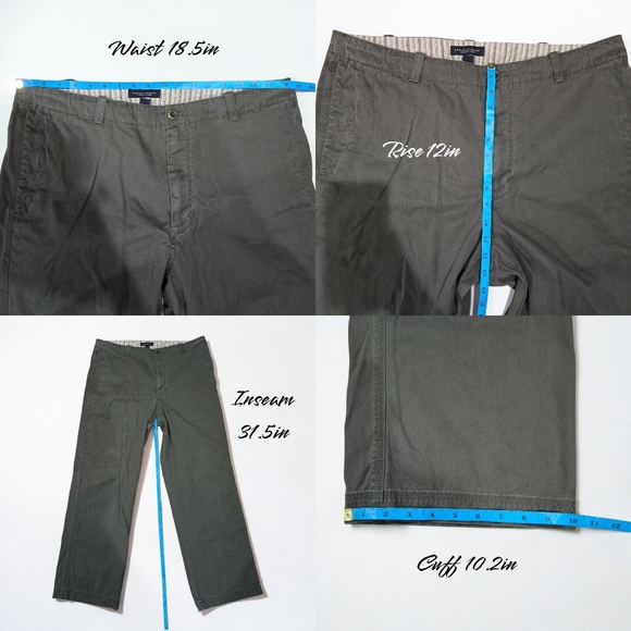 Banana Republic Vintage Mens Chino Straight Cotton Pants 36x32 (D032) - Picture 9 of 10